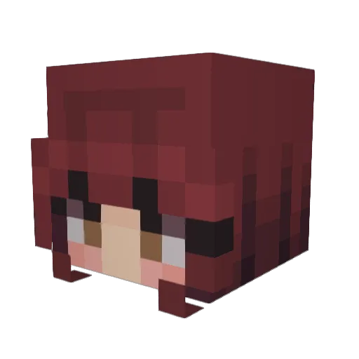 constantred Minecraft avatar head, 3D render