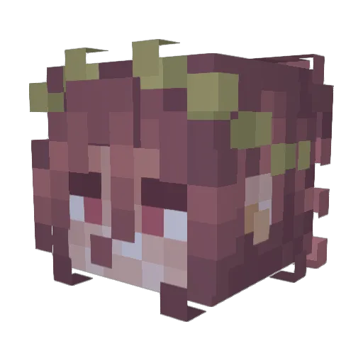 constmelicias Minecraft avatar head, 3D render