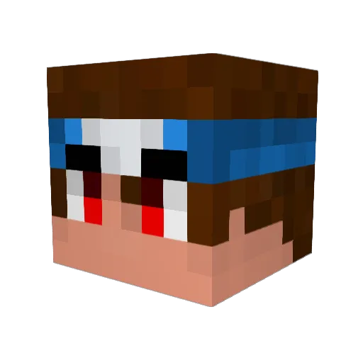 conteiAGAIN Minecraft avatar head, 3D render