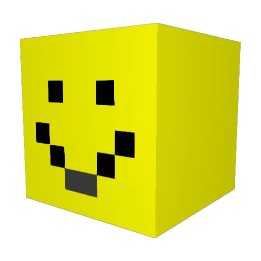 continue7 Minecraft avatar head, 3D render