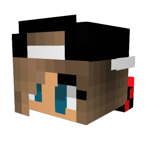 contra26 Minecraft avatar head, 3D render