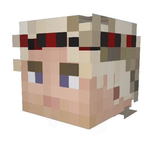 contralto_ Minecraft avatar head, 3D render