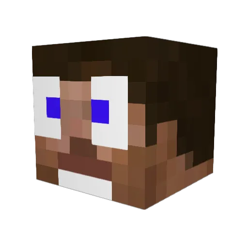 control131 Minecraft avatar head, 3D render
