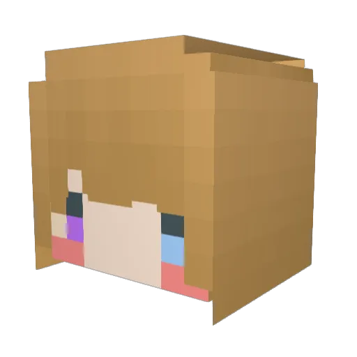 controller_c Minecraft avatar head, 3D render