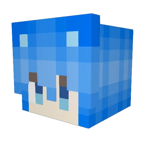 controller_tan Minecraft avatar head, 3D render