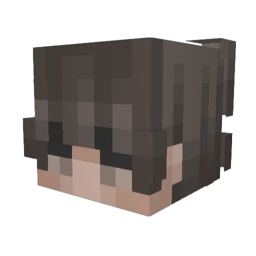 conures Minecraft avatar head, 3D render