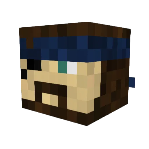 convector101 Minecraft avatar head, 3D render