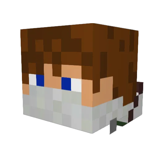 conversion Minecraft avatar head, 3D render