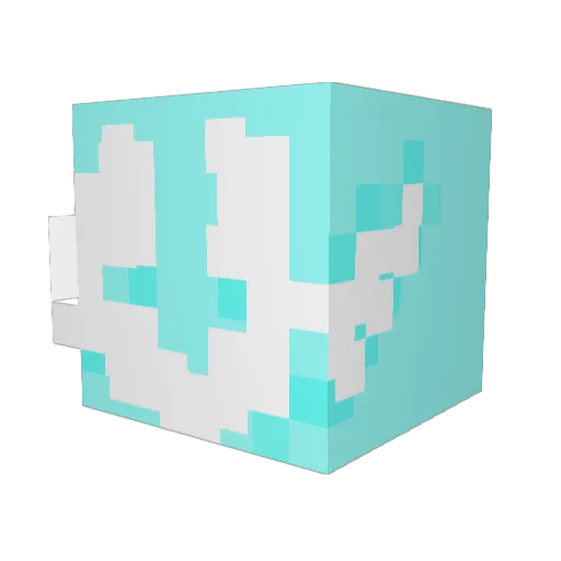 convinience Minecraft avatar head, 3D render