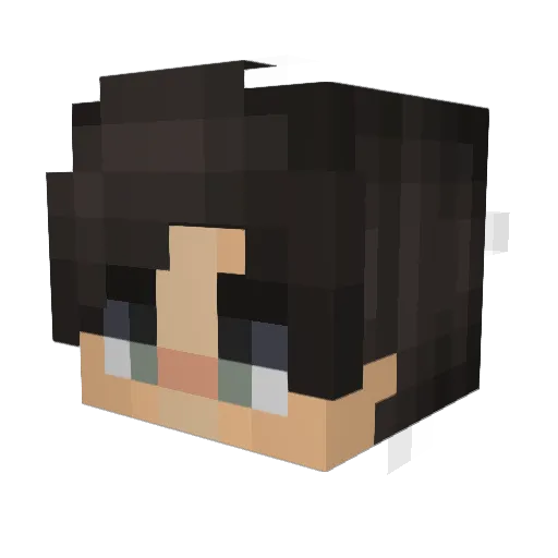 convirbo Minecraft avatar head, 3D render