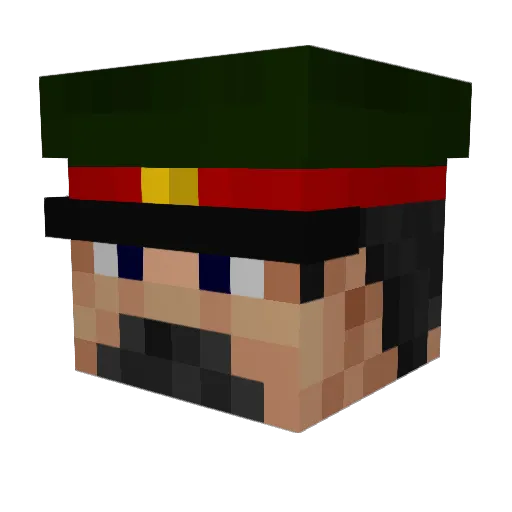 cookasoo Minecraft avatar head, 3D render