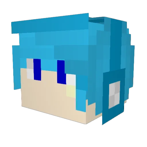 cookdhdl Minecraft avatar head, 3D render