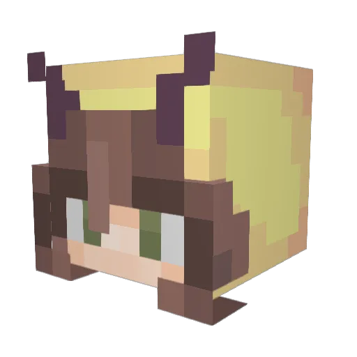 cookedeggyolk Minecraft avatar head, 3D render