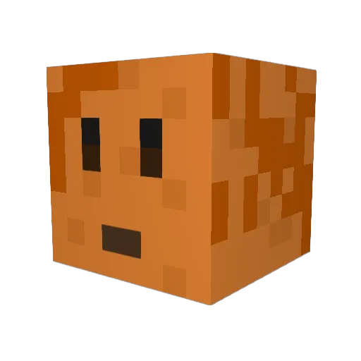 cookie_e Minecraft avatar head, 3D render