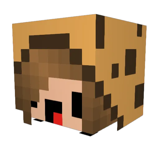cookiecrumpler Minecraft avatar head, 3D render