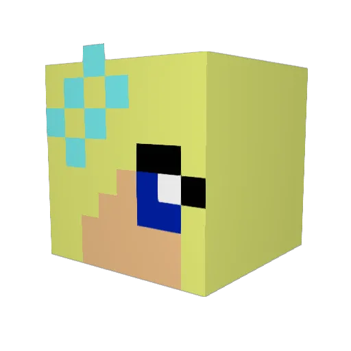 cookieface29 Minecraft avatar head, 3D render
