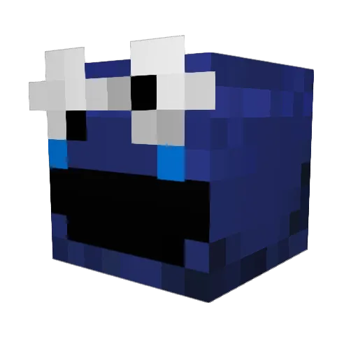 cookiemonster_8 Minecraft avatar head, 3D render