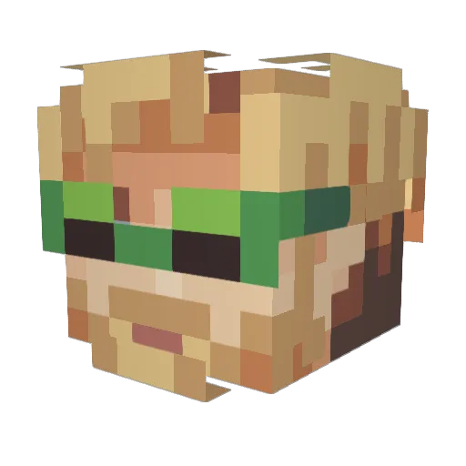 cookiemoo94 Minecraft avatar head, 3D render