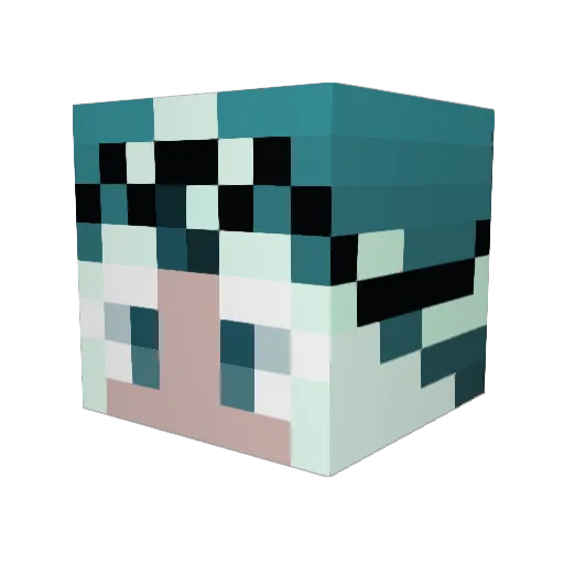 cookierun7520 Minecraft avatar head, 3D render