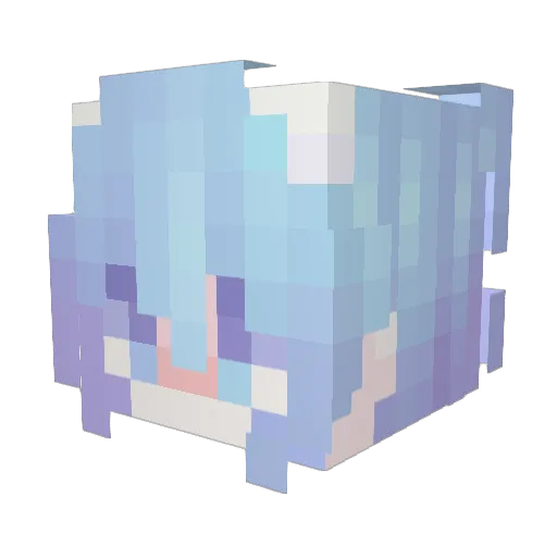 cookies_xx Minecraft avatar head, 3D render