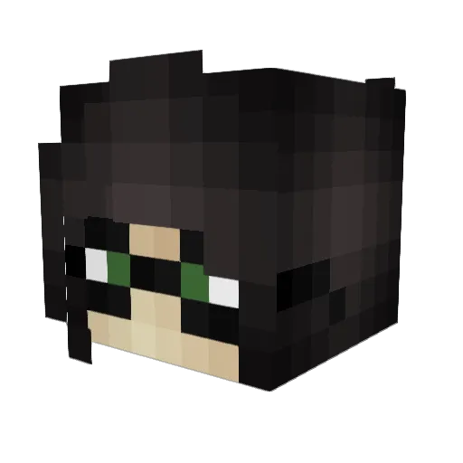 cookiexforxme Minecraft avatar head, 3D render