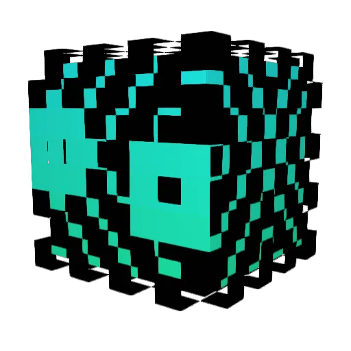 cool12 Minecraft avatar head, 3D render