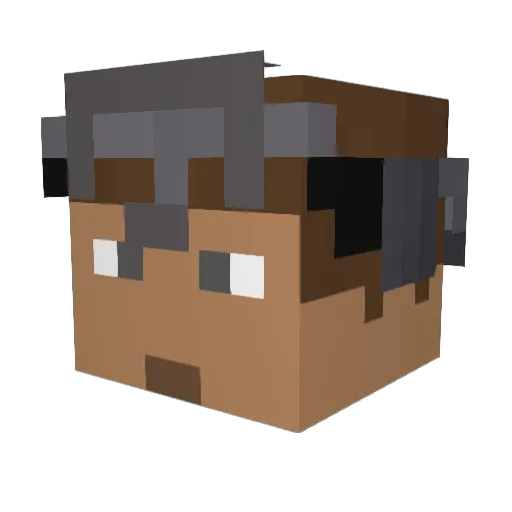 coolGuy_YT Minecraft avatar head, 3D render