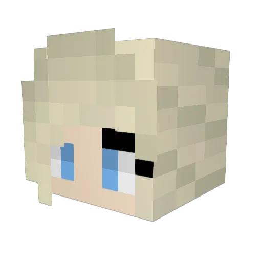coolLMAO Minecraft avatar head, 3D render