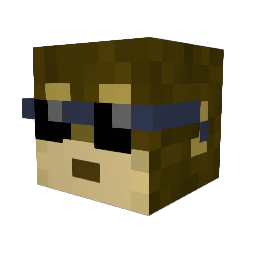 coolMuck Minecraft avatar head, 3D render