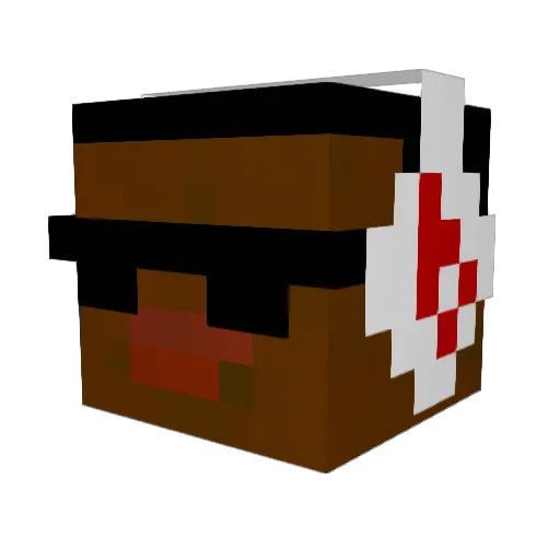 coolabananen Minecraft avatar head, 3D render