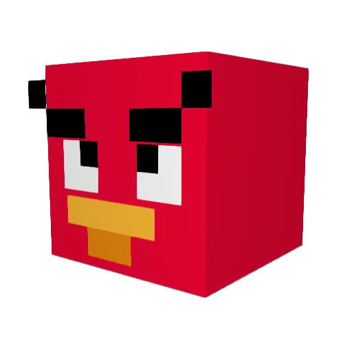 coolangrybird67_ Minecraft avatar head, 3D render