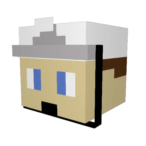 coolbird1 Minecraft avatar head, 3D render