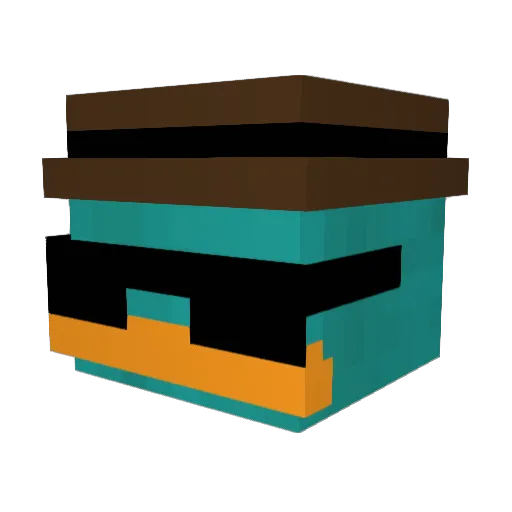 coolblueryan Minecraft avatar head, 3D render