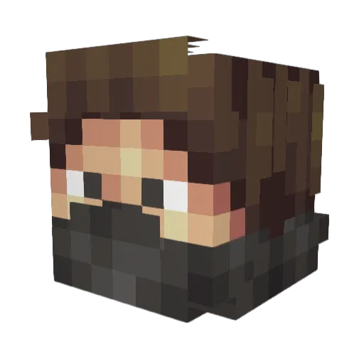 coolcombatman Minecraft avatar head, 3D render