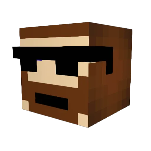 cooldiger Minecraft avatar head, 3D render