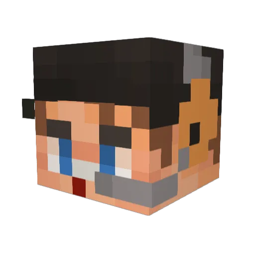 coolflop Minecraft avatar head, 3D render