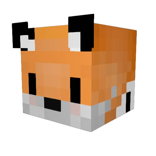 coolfoxdude Minecraft avatar head, 3D render