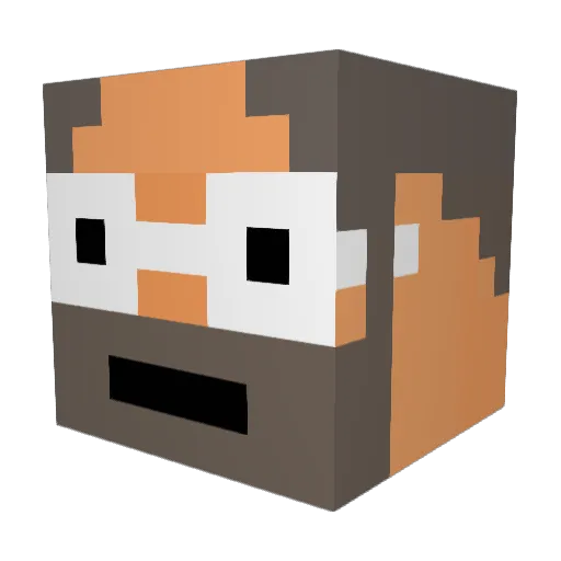 coolhowie Minecraft avatar head, 3D render