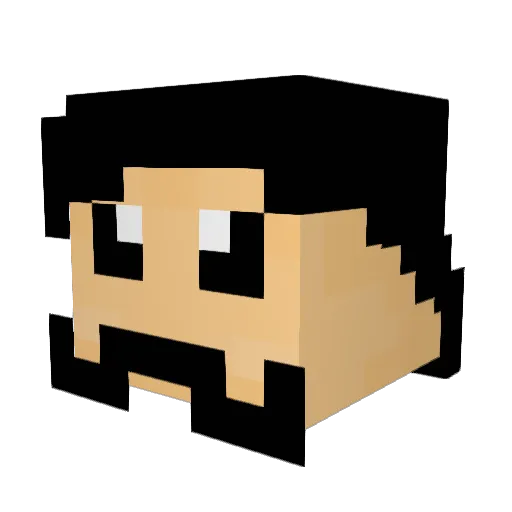 coolmenty Minecraft avatar head, 3D render