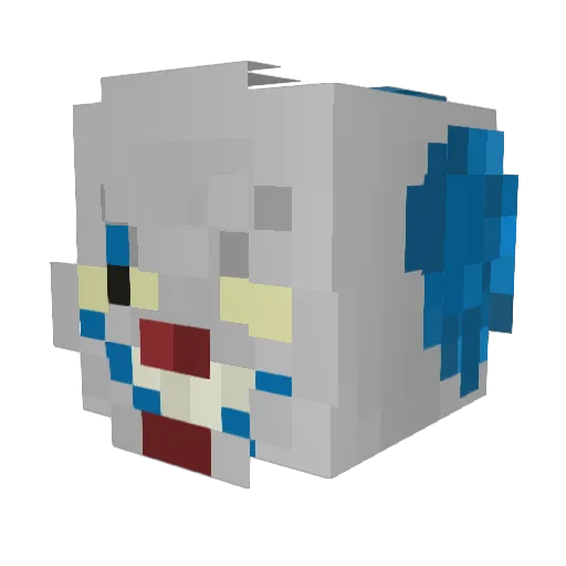 coolmineman Minecraft avatar head, 3D render
