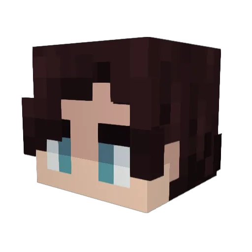 coolmos Minecraft avatar head, 3D render