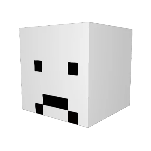 coolmoucy Minecraft avatar head, 3D render