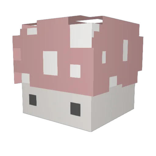 coolmushroom132 Minecraft avatar head, 3D render
