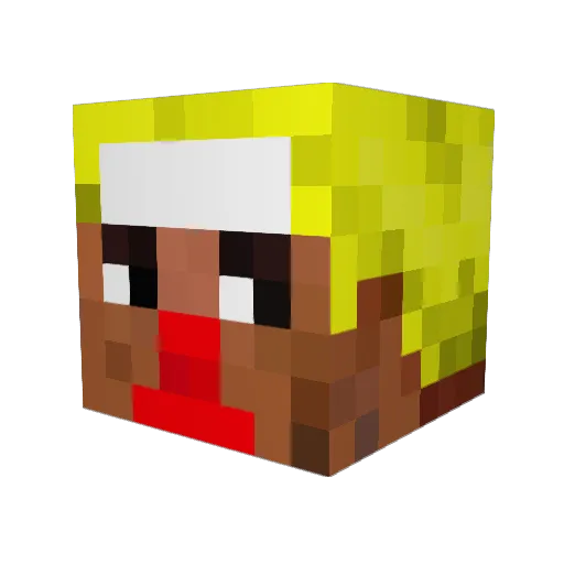 coolpittan Minecraft avatar head, 3D render