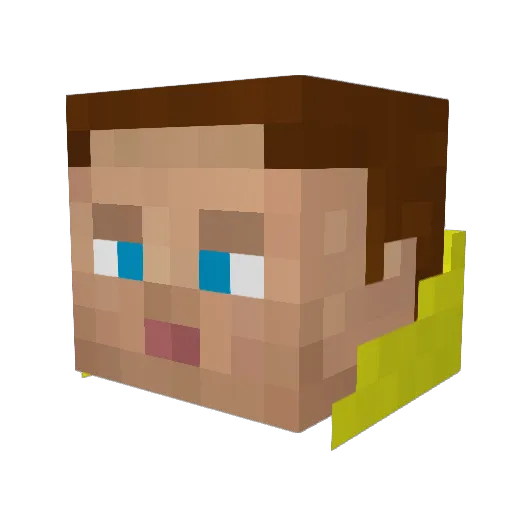coolquip Minecraft avatar head, 3D render