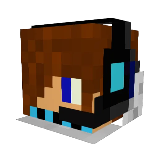 coolsocer Minecraft avatar head, 3D render