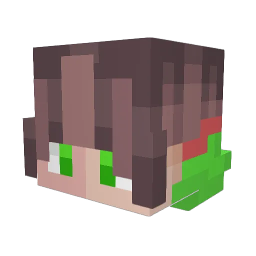 coolweare Minecraft avatar head, 3D render