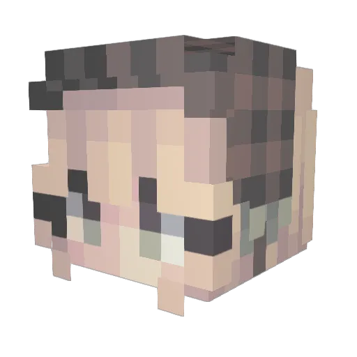 coolwhitetiger9 Minecraft avatar head, 3D render
