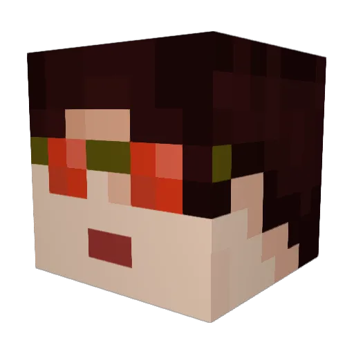 coomran Minecraft avatar head, 3D render