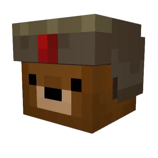 coop69_ Minecraft avatar head, 3D render